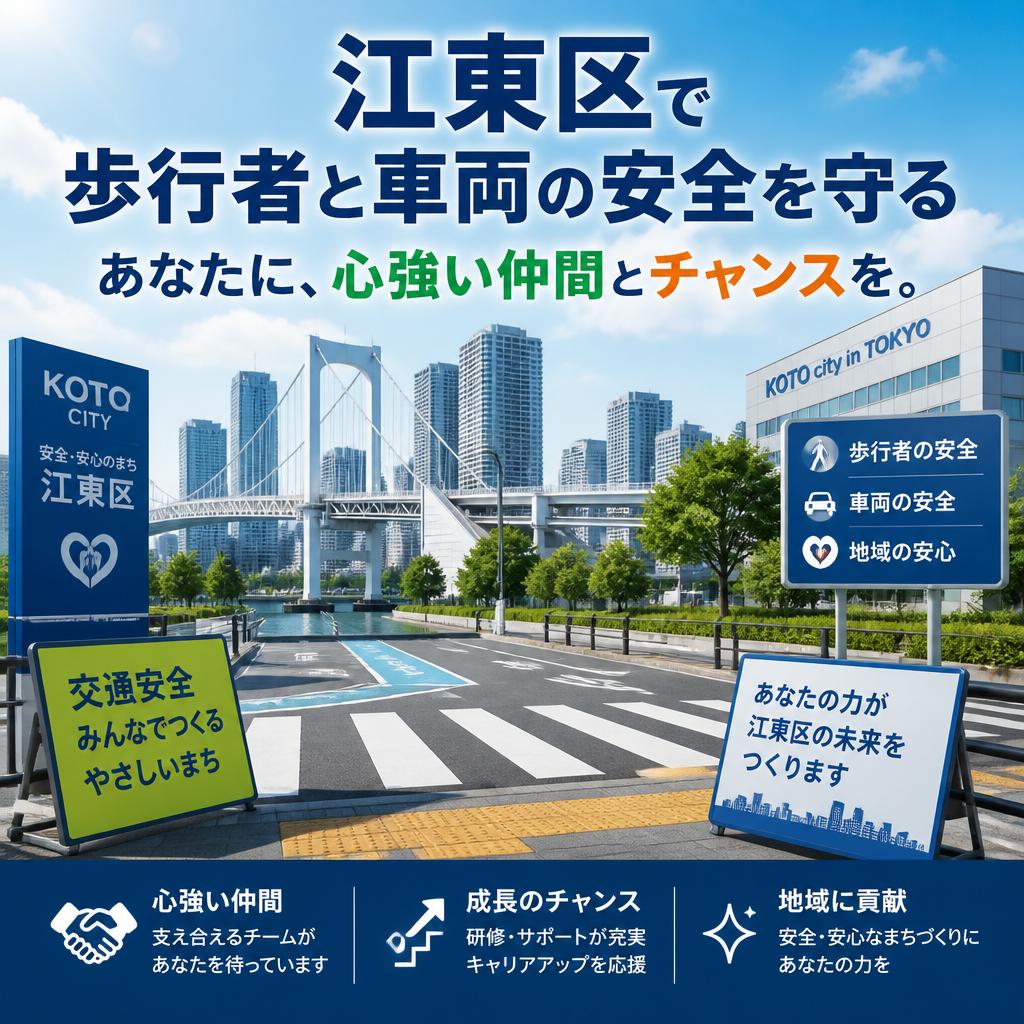 江東区｜交通誘導スタッフ募集｜シニア歓迎・未経験OK